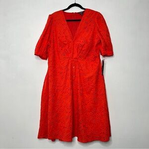 Maggy London Tomato Red Midi Dress 18W